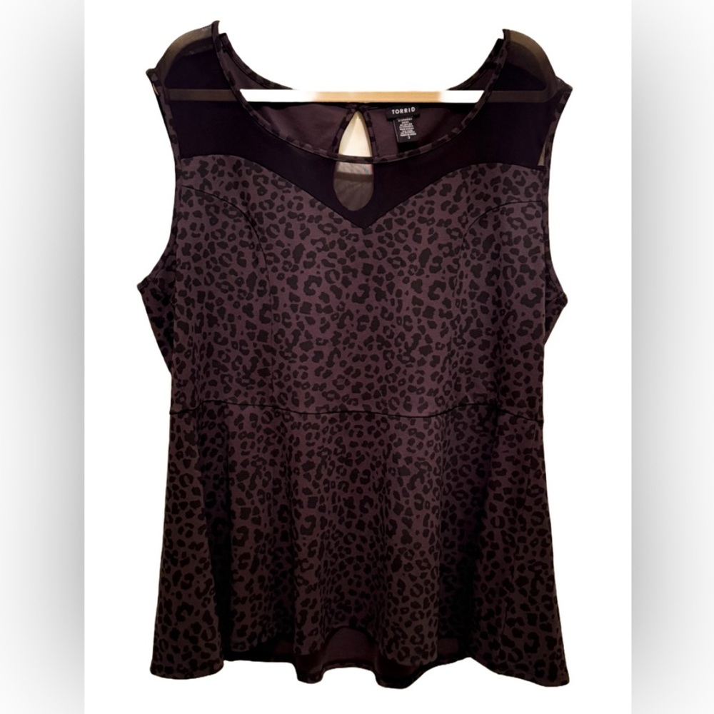Torrid Black Leopard Print Women's Top